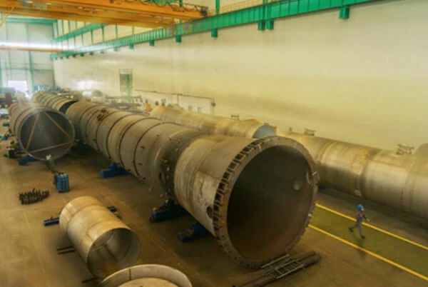 Pressure Vessel Parts before assembly