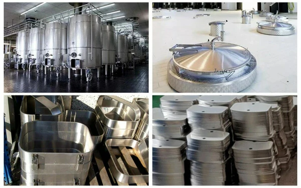 metal parts fabrication for Brewing storage tanks