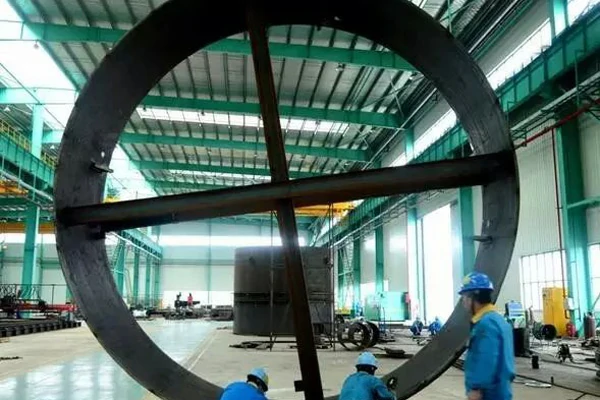 rolled cylinder welding for VD furnace