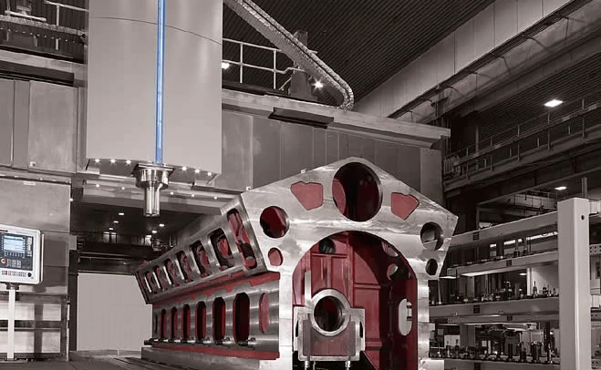 heavy engine block machining