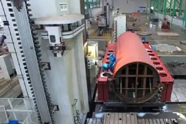 precision machining for pile legs of an offshore vessel
