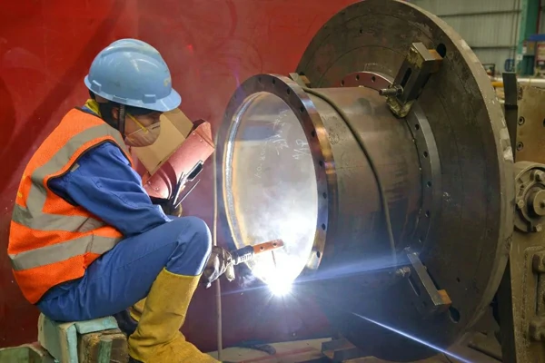 chemical tower fabrication - welding